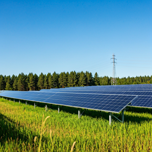 Solar farm landscape